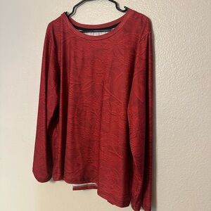 OUFISUN Red Floral design Long Sleeve Top - Size 2XL